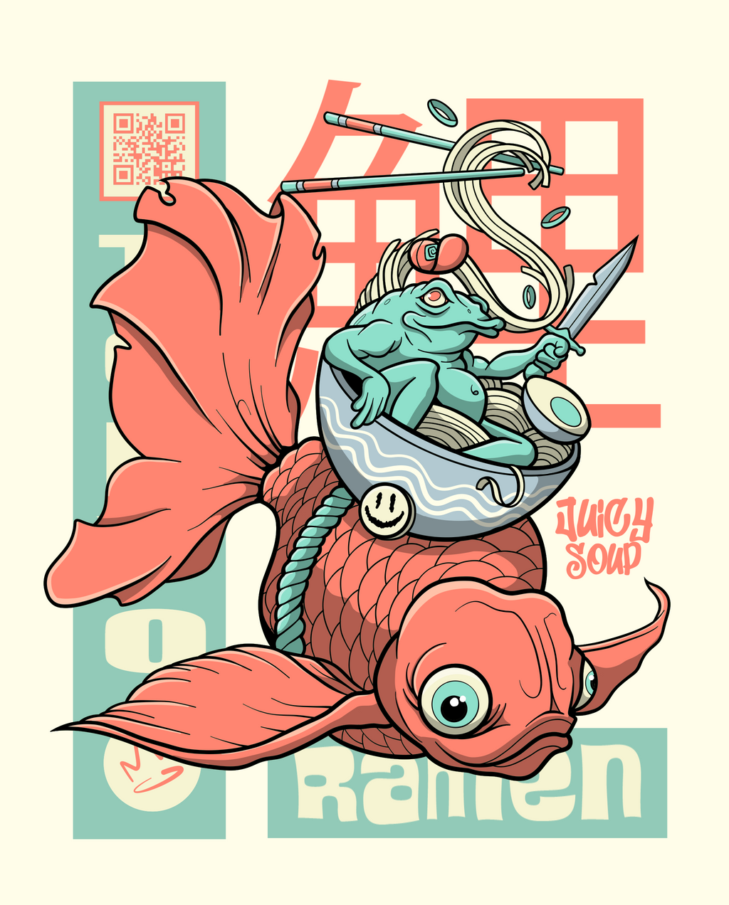 JuicySoup Ramen Men's Box Tee