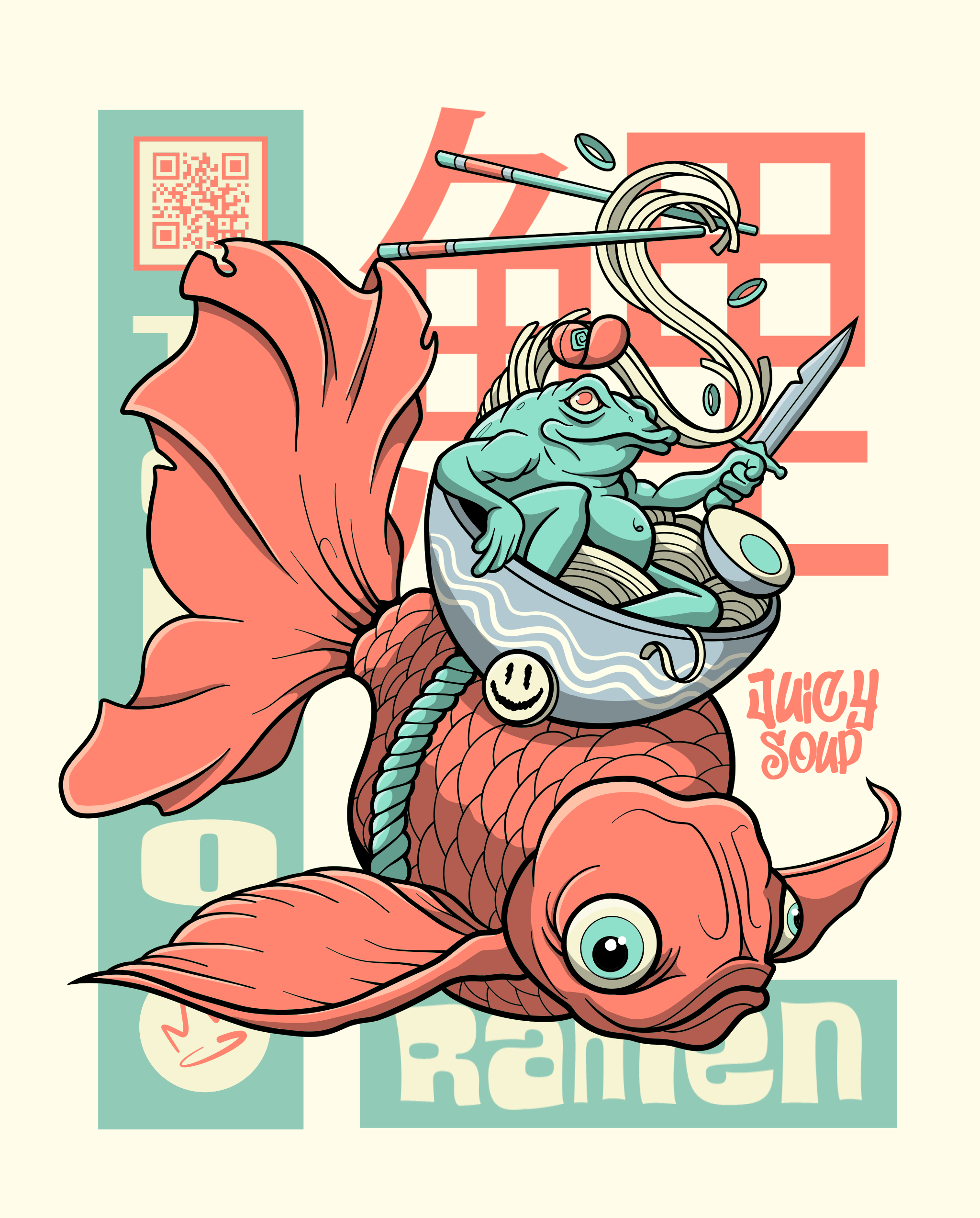 JuicySoup Ramen Men's Box Tee